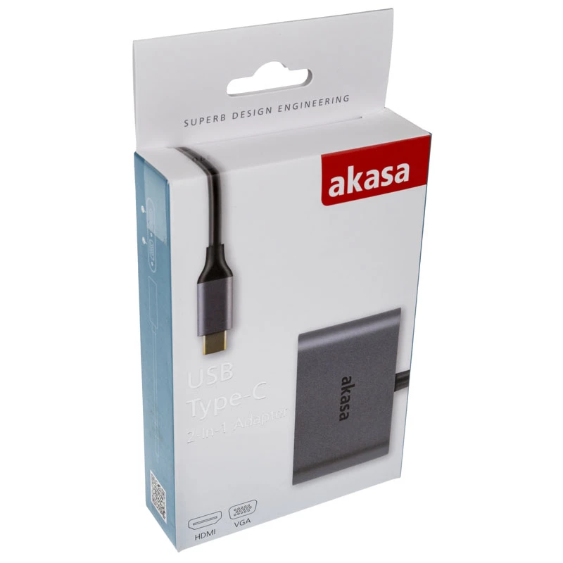 Adapter USB Type-C Akasa AK-CBCA23-18BK