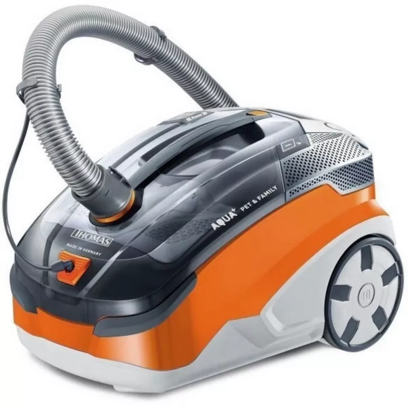 Odkurzacz cylindryczny THOMAS Aqua + Pet & Family 1,8 l — sucho-mokry, 1700 W, pomarańczowo-szary