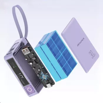 Powerbank 10000mAh 30W P87K Zintegrowany USB-C