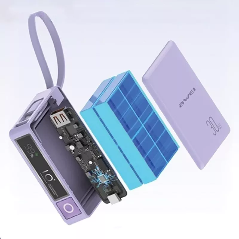 Powerbank 10000mAh 30W P87K Zintegrowany USB-C