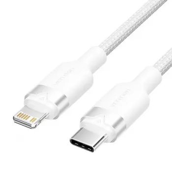 Kabel Lightning Vention LALWH — 2 m, Lightning na USB-C, biały