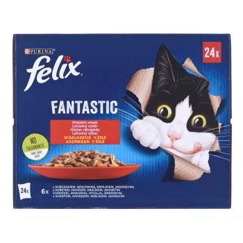 Felix Fantastic wiejskie smaki w galaretce - mokra karma dla kotów - 24x 85g