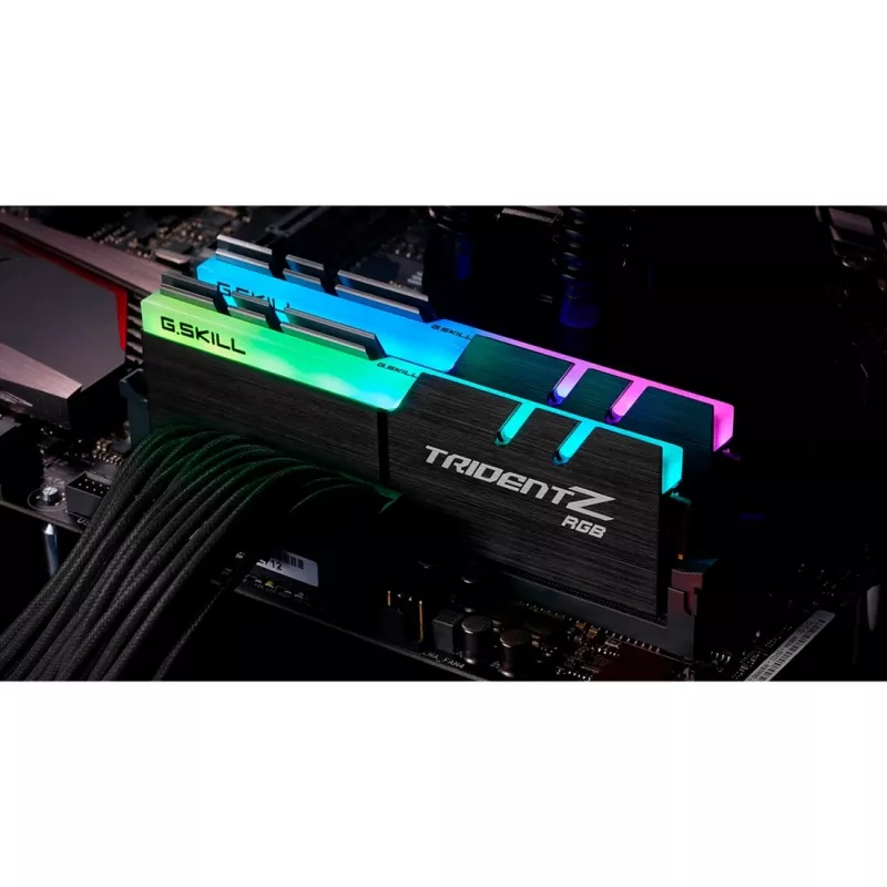 DIMM 16 GB DDR4-3200 (2x 8 GB) Dual-Kit, Arbeitsspeicher schwarz, F4-3200C16D-16GTZR, Trident Z RGB, INTEL XMP