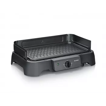 Elektryczny grill stołowy SEVERIN PG 8595 — 2000 W, prostokątny ruszt, czarny