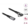 Kabel USB DeLOCK 81148 2m USB C Czarny 20 Gbit/s