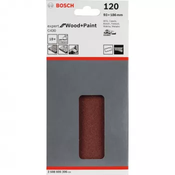 Bosch C430 Expert do drewna i lakieru, 10 szt., 93 mm, 186 mm