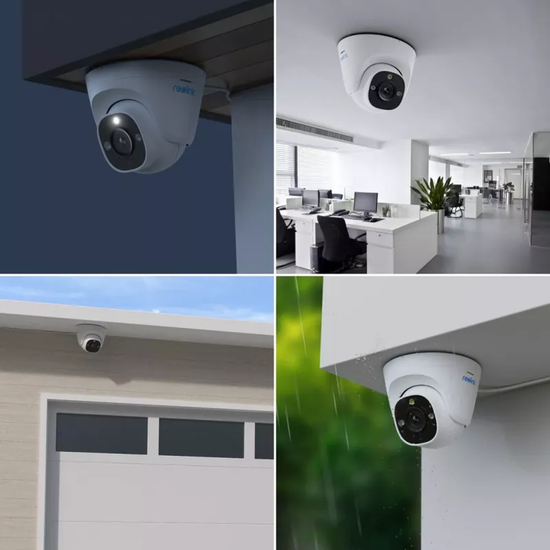 Kamera IP bezpieczeństwa Reolink P344 Dome — 12 MP (4512×2512), obiektyw 4 mm, PoE/DC, IP67, IR 30 m, biała kopułkowa, kąty widzenia 100°×50°