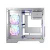 PC case MODECOM Volcano Panorama Midi Tower biały — micro ATX, szkło hartowane, ARGB, USB-C, obsługa GPU 400 mm