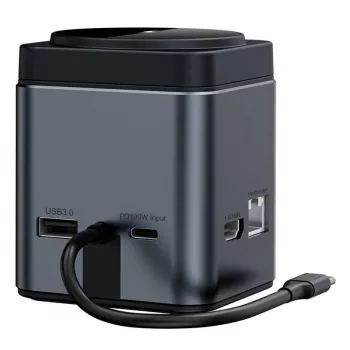 Stacja dokująca BlitzWolf BW-TH17 9-w-1 z ładowarką 15 W — USB-C, HDMI, PD