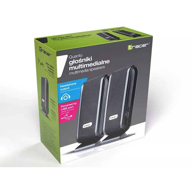 Głośniki 2+0 Quanto Black USB