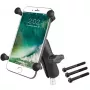 RAM Mounts X-Grip Large Uchwyt na telefon do motocykla, zacisk na kierownicę, czarny