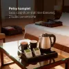 Czajnik hotelowy Adler AD 1354 ze stali nierdzewnej 1,2 l + taca z kubkami czarny, stal