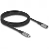 Kabel USB DeLOCK USB4 Gen 2x2 2m USB-C Czarny Szary 81202
