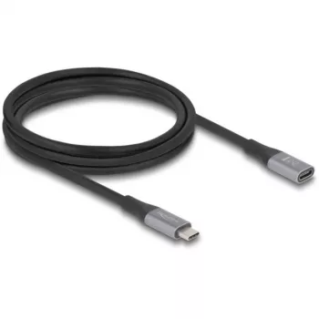 Kabel USB DeLOCK USB4 Gen 2x2 2m USB-C Czarny Szary 81202