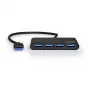 Hub USB Port Designs 900121 USB 3.2 Gen 1 Type-A 5000 Mbit/s Czarny