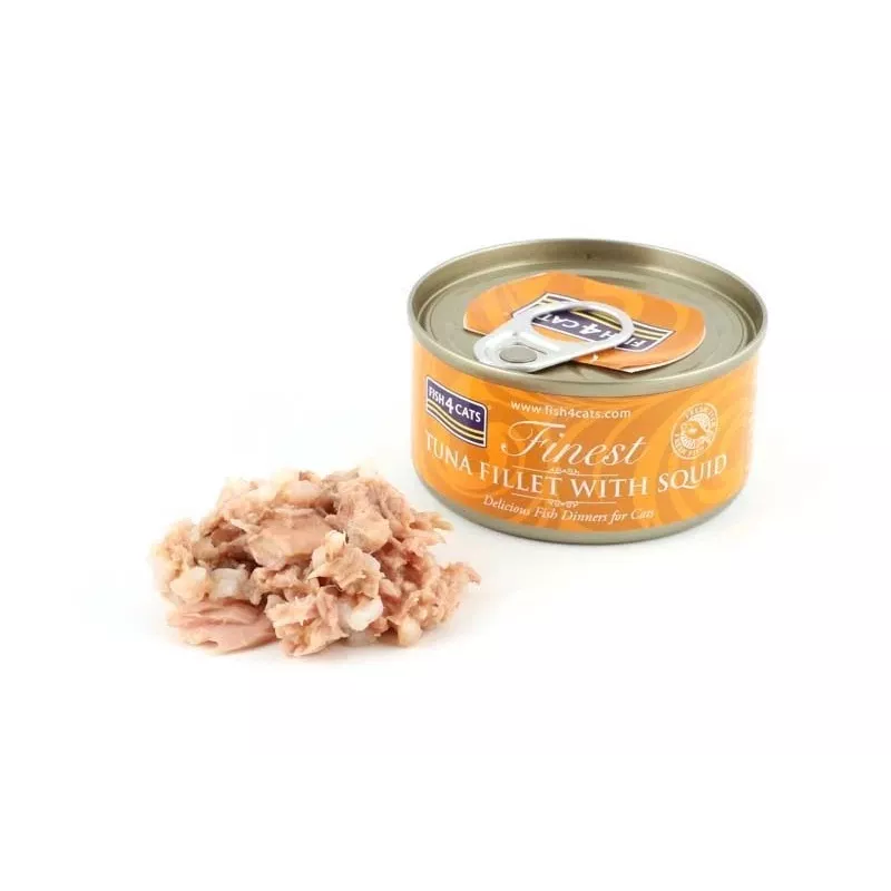 FISH4CATS Tuna fillet with squid - mokra karma dla kota - 70g