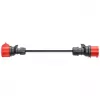 Adapter do Gemini flex 11 kW, CEE czerwona trójfazowa 16A > CEE czerwona 32A (czarny, 30 cm)