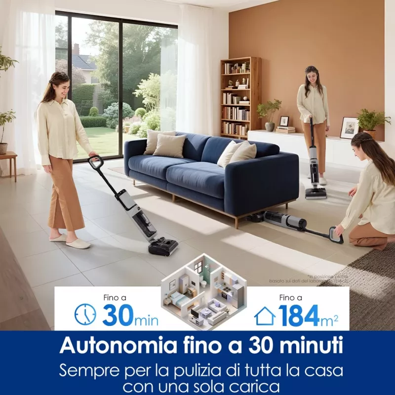 Bezprzewodowy odkurzacz podłogowy Tineco Floor One i5 Stretch Plus – lekka, mop do mycia na mokro i sucho