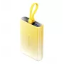 Vention 10000mAh power bank z wyświetlaczem LED, USB-C + Lightning + USB-A, 22,5W (żółty)
