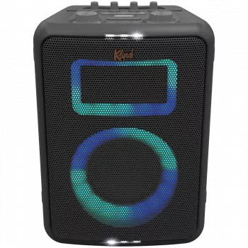 Głośnik imprezowy KLIPSCH Vegas — przewodowy i bezprzewodowy, woofer 13,3 cm, 49–20000 Hz, 95 dB, zasilany bateriami, czarny