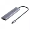 Unitek H1124AGY01 hub USB-C z 100W PD, HDMI 2.0, 2x USB‑A, 2x USB‑C, czytnik SD/microSD — aluminium