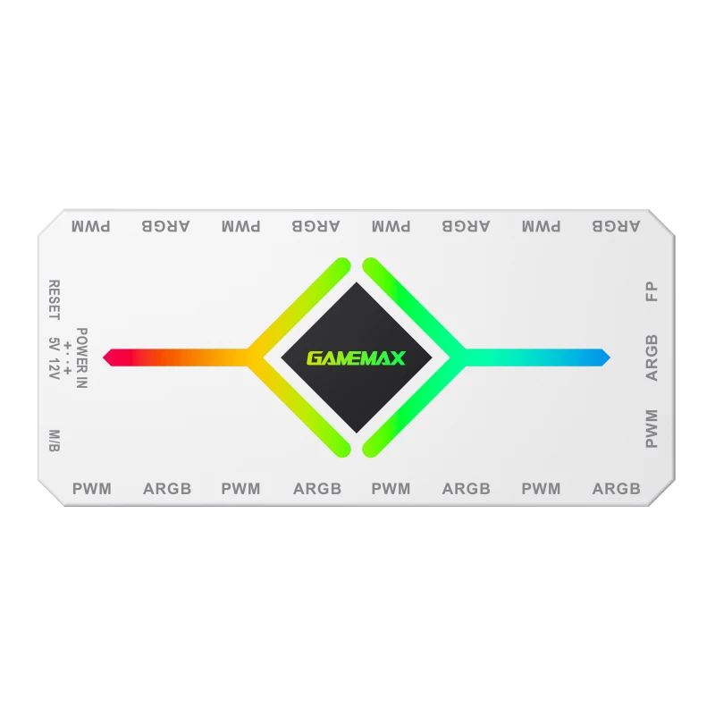 Gamemax | Remoter control | V4.0 ARGB PWM HUB BK | Biały | Gamemax
