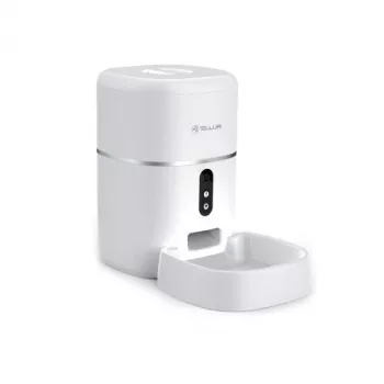 Automatyczny karmnik dla zwierząt Tellur TLL331461 z kamerą UltraHD, 4 L, biały