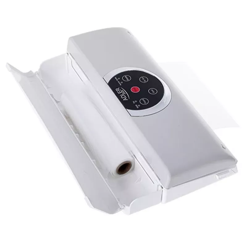 Zgrzewarka próżniowa Adler AD 4503, 130 W, podciśnienie -750 do -800 mbar, wtyczka typu C, szaro-biała