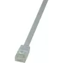 LogiLink CF2061U RJ45 kabel sieciowy, kabel krosowy CAT 6 U/UTP 3,00 m biały, bardzo elastyczny, 1 szt.