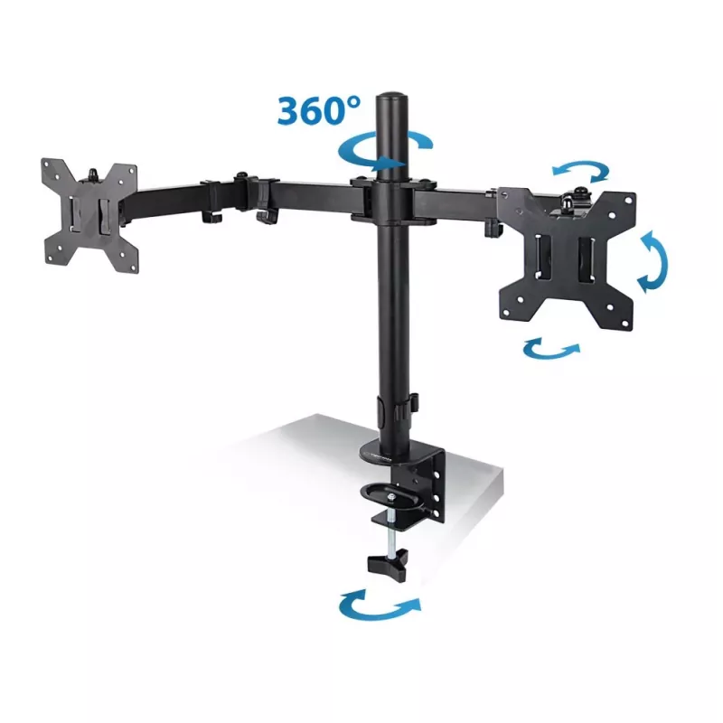 Esperanza ERW018 uchwyt biurkowy na dwa monitory 10-27'' do 8 kg