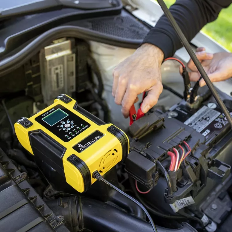 Extralink Shango inteligentna ładowarka akumulatorowa | Prostownik | 100 - 240VAC, 12V 12A, 24V 6A