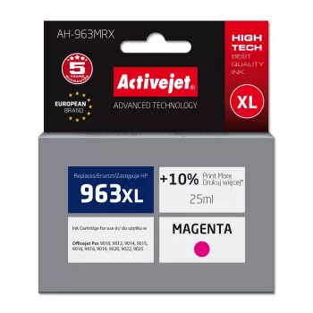 Activejet AH-963MRX Tusz (zamiennik HP 963XL 3JA28AE; Premium; 1760 stron; 25 ml, magenta)
