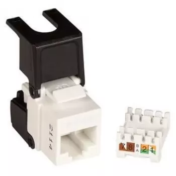 Ethernet Cat6 nieekranowana wtyczka Flip Jack Lanview LVN128143 — modułowa wkładka keystone RJ45