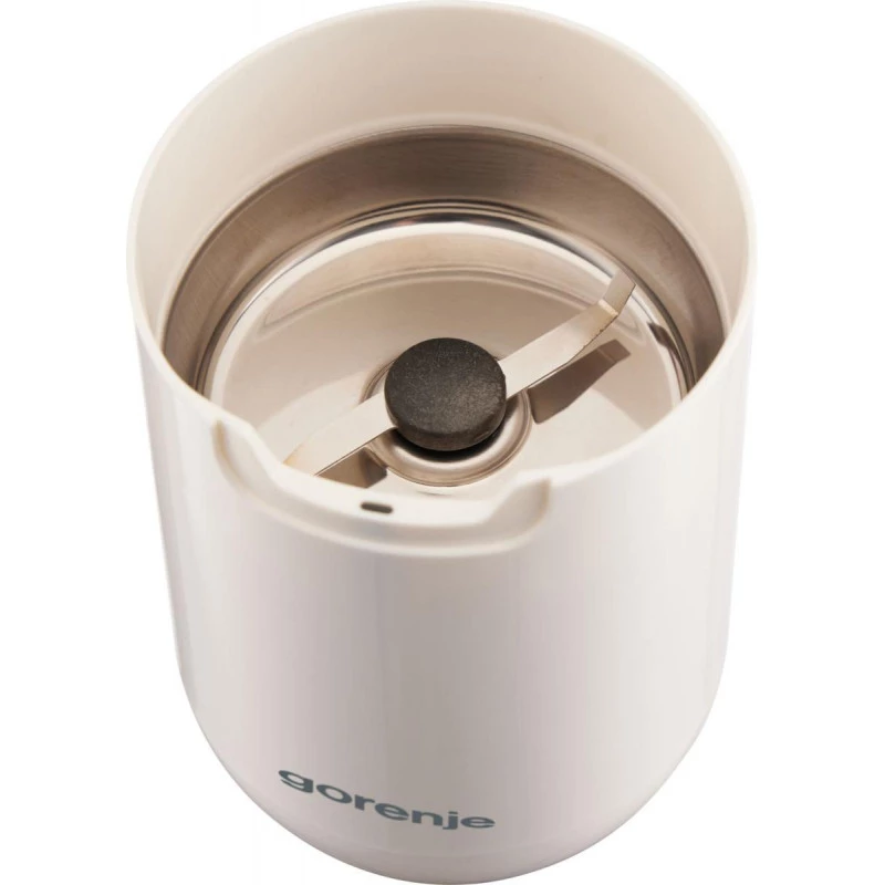 Gorenje | Młynek do kawy | SMK150SW | 150 W | Pojemność na ziarna kawy 45 g | Wyłącznik bezpieczeństwa pokrywy | Biały