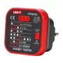 Tester gniazdek elektrycznych Unit UT07B-EU — kontrola napięcia i polaryzacji gniazda, wtyczka EU
