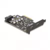 Karta PCI Express x4 DELOCK 90345 z 2 zewnętrznymi portami USB Type-C