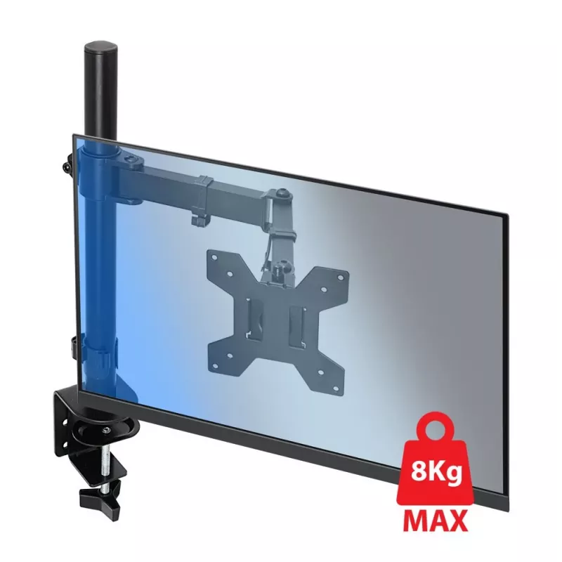 Uchwyt monitora na biurko ESPERANZA ERW017 do ekranów 10–27 inch, do 8 kg, zacisk biurkowy, VESA 75x75–100x100