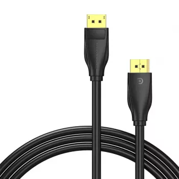 Kabel DisplayPort 1.4 Vention HCCBI, 3 m, 8K@60Hz / 4K@120Hz, 80 Gbit/s, pozłacane styki, czarny