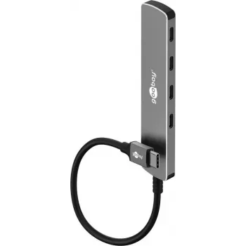 Goobay cienki 4-Port USB-Hub USB-C na 5 Gbit/s - -Wtyczka USB 3.2> 4x (79160)