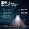 Lampa ścienna LED MACLEAN MCE524 z czujnikiem ruchu PIR, model MCE524 B