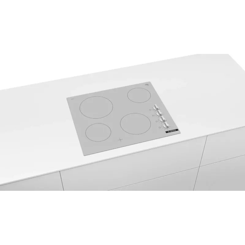 Płyta grzewcza promiennikowa Bosch PKE612CA2E, 6600 W, 4 strefy grzania, biała