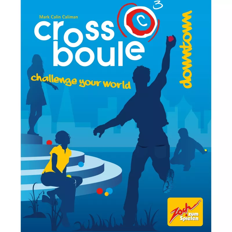 Crossboule Set Downtown, gra zręcznościowa niebieska/czerwona