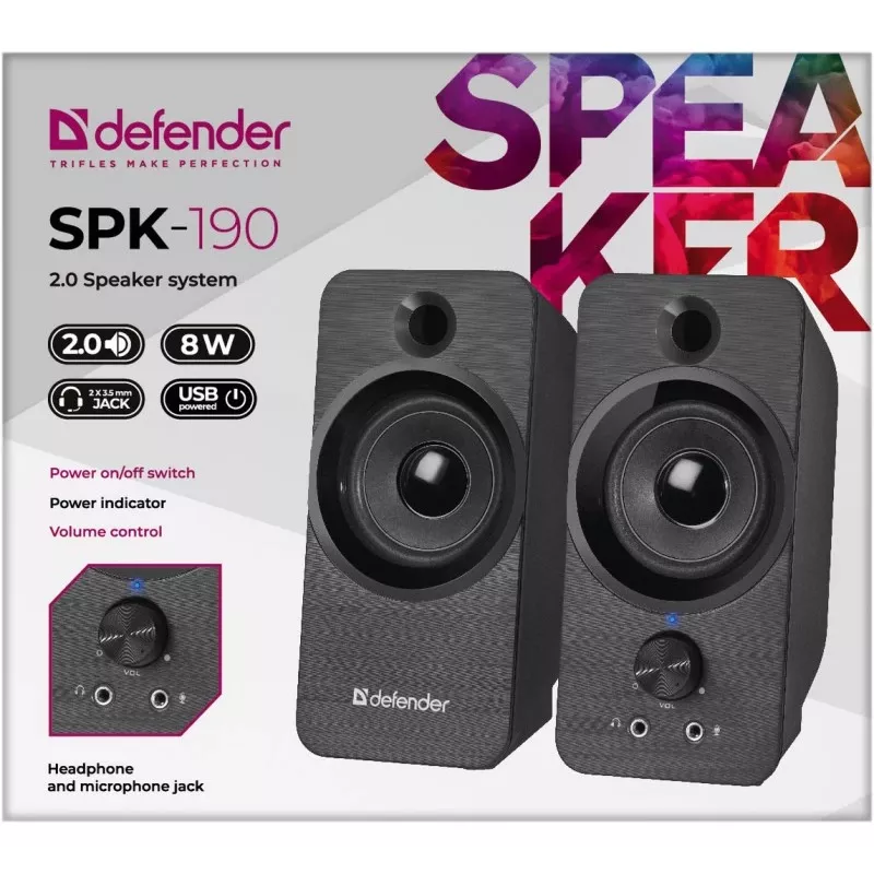 DEFENDER SPK-190 2.0 8W USB GŁOŚNIKI