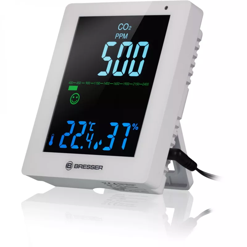 Miernik jakości powietrza Bresser Optics 7004020GYE000 CO2 Temperatura 0-50°C
