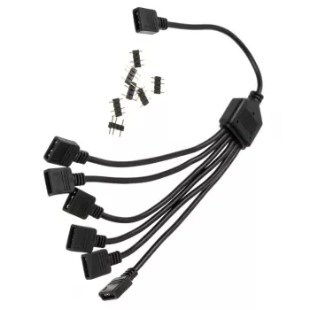 Kabel rozdzielacz RGB EK Water Blocks EK-D-RGB 6-Fach D-RGB Splitterkabel