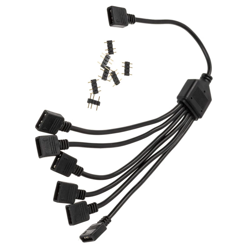 Kabel rozdzielacz RGB EK Water Blocks EK-D-RGB 6-Fach D-RGB Splitterkabel