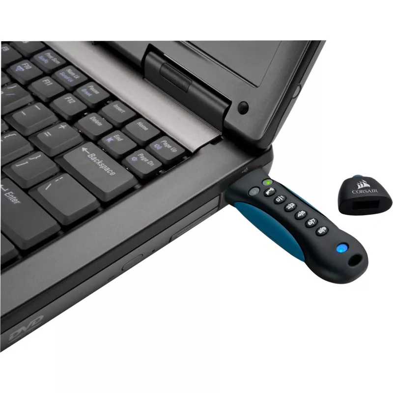 CORSAIR Flash Padlock 3 128 GB bezpieczny pendrive USB 3.0 z klawiaturą, bezpieczne sprzętowe szyfrowanie AES 256-bit
