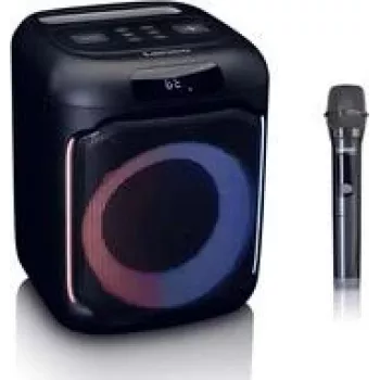 Przenośny głośnik Bluetooth Lenco PA-101BK z oświetleniem i mikrofonem