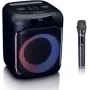 Przenośny głośnik Bluetooth Lenco PA-101BK z oświetleniem i mikrofonem
