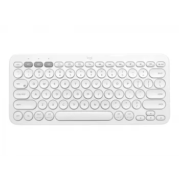 Logitech Multi-Device K380 - Klawiatura - Bezprzewodowa - Bluetooth 3.0 - Niemiecka - Ecru
